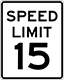 15 MPH Speed Limit